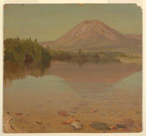 Disegno, il monte Katahdin dal lago Katahdin, forse 1870 da Frederic Edwin Church