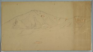 Disegno, Monte Katahdin da sud-est; verso: Monte Katadhin, 1876-78