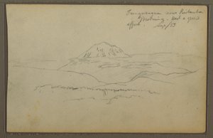 Disegno, monte Tunguragua, Riobamba, Ecuador, settembre 1853 da Frederic Edwin Church