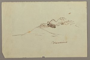 Disegno, Il Vesuvio con il fumo, forse 1868-69 da Frederic Edwin Church