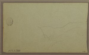 Disegno, vicino a San Miguel, Ecuador; verso: schizzo di montagna incompiuto, 2 giugno 1857. da Frederic Edwin Church