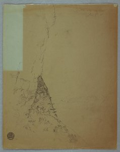 Disegno, Cascate del Niagara: "Un pezzo di scala a Niagara", luglio 1856 da Frederic Edwin Church