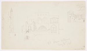 Disegno, Casa antica, Beirut, 1868 da Frederic Edwin Church