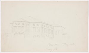 Disegno, Casa antica, Beirut, 1868 da Frederic Edwin Church