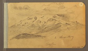 Disegno, Orizaba; verso: cielo nuvoloso, tetto, 1889 da Frederic Edwin Church