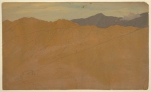 Disegno, Palme e cime di case, Ecuador, maggio 1857 da Frederic Edwin Church
