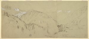 Disegno, Veduta panoramica da Bel Arp, 1868 da Frederic Edwin Church