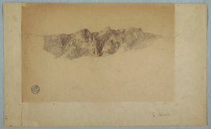 Disegno, parte di una catena montuosa, probabilmente Ecuador o Colombia, 1853 o 1857 da Frederic Edwin Church