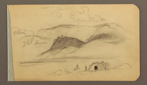 Disegno, pianura, collina, città; verso: catena montuosa, 1889 da Frederic Edwin Church