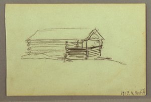 Disegno, porzione di crinale, forse 1856 da Frederic Edwin Church