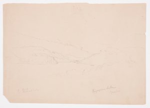 Disegno, Lago Ripogenus, 1855 ca. da Frederic Edwin Church