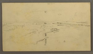 Disegno, fiume, luna riflessa, 14 giugno 1870