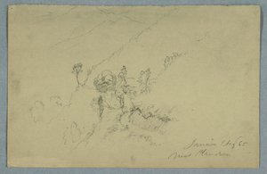 Disegno, Strada attraverso le Blue Mountains, vicino a Homestead, Giamaica, agosto 1865 da Frederic Edwin Church