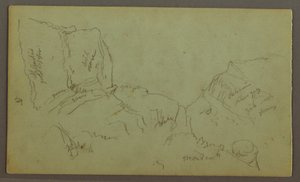 Disegno, Cime delle Montagne Rocciose, forse 1868