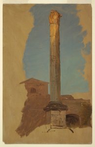Disegno, Roma, colonna classica, 1868-69 da Frederic Edwin Church