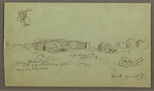 Disegno, Rovine, studio di figura, 27 aprile 1868 da Frederic Edwin Church