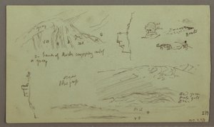 Disegno, Rovine, studio di figura, 27 aprile 1868 da Frederic Edwin Church