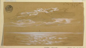 Disegno, Paesaggio marino, Terranova, 6 luglio 1859 da Frederic Edwin Church