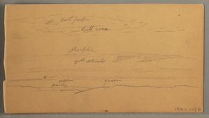 Disegno, Cime aguzze, cielo nuvoloso, giugno 1874