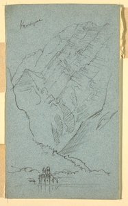Disegno, Riva del Konigssee, B, luglio 1868 da Frederic Edwin Church