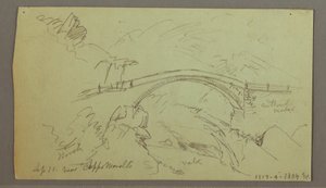 Disegno, Santuario nel bosco, settembre 1868 da Frederic Edwin Church