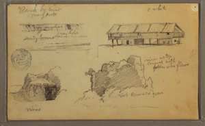 Disegno, Schizzi, Ecuador o Colombia; verso: Schizzi, Ecuador o Colombia, 1857. da Frederic Edwin Church
