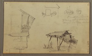 Disegno, Schizzi, Ecuador o Colombia; verso: Schizzi, Ecuador o Colombia, 1857. da Frederic Edwin Church