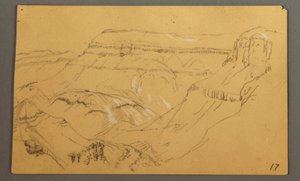 Disegno, Schizzi, Valle di El Yemen, "Arabia", forse 1868, 20 febbraio da Frederic Edwin Church