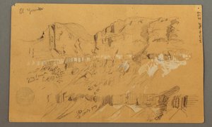 Disegno, Schizzi, Valle di El Yemen, "Arabia", forse 1868, 20 febbraio