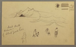 Disegno, schizzi. Tende. Beduino, forse 1868, febbraio (probabilmente) da Frederic Edwin Church