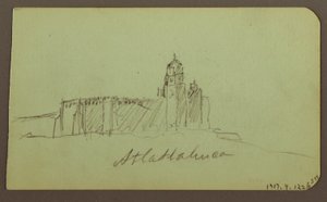 Disegno, Schizzi da Patzcuaro; verso: Chiesa, Atlatahuca, 1883 da Frederic Edwin Church