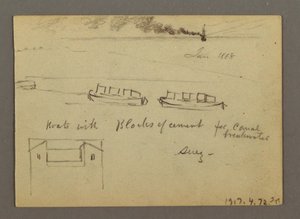 Disegno, Schizzi dal Medio Oriente, compreso il Canale di Suez, gennaio 1868