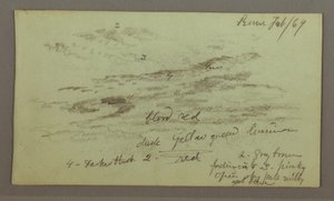 Disegno, studio del cielo, 1 febbraio 1869