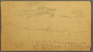 Disegno, Studio del cielo sul crinale, giugno 1882 da Frederic Edwin Church