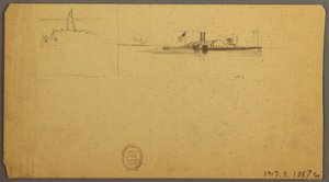 Disegno, Studio del cielo sul crinale, giugno 1882 da Frederic Edwin Church
