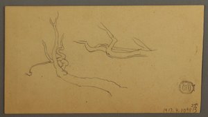 Disegno, Studio del cielo su cresta e arcobaleno, luglio 1866
