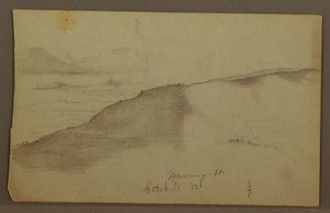Disegno, Montagne in pendenza, forse anni 