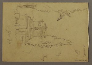 Disegno, allenatore di palcoscenico, forse 1868-69