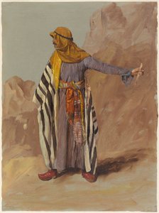 Disegno, Beduino in piedi, probabilmente febbraio 1868
