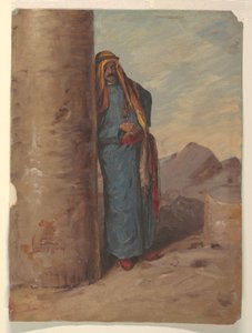 Disegno, beduino in piedi, 1868