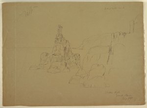 Disegno, "Statue Rock", settembre 1851 da Frederic Edwin Church