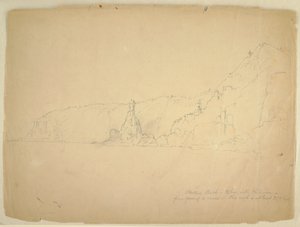 Disegno, "Statue Rock", settembre 1851 da Frederic Edwin Church