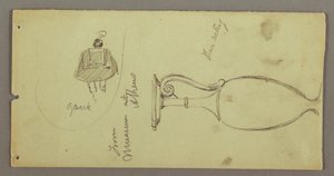 Disegno, Studi di oggetti dal Museo di Atene, forse 1869 da Frederic Edwin Church