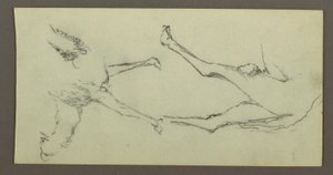 Disegno, Studio di zampe di cammello, forse 1868 da Frederic Edwin Church