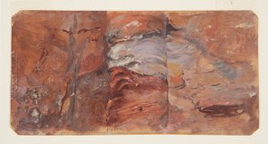 Disegno, Studio di rocce, Petra, febbraio 1868 da Frederic Edwin Church