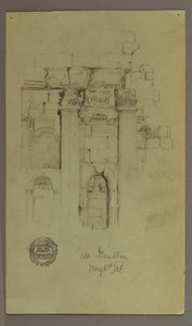 Disegno, studio delle rovine del tempio, 8 maggio 1868 da Frederic Edwin Church