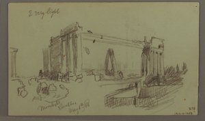Disegno, studio delle rovine del tempio, 8 maggio 1868