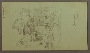 Disegno, Studio di un affresco da Pompei, forse 1868-69
