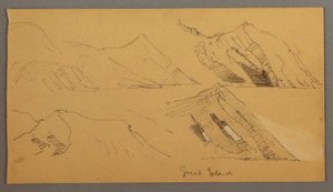 Disegno, Studio di scogliera, forse 1859 da Frederic Edwin Church