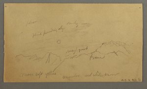Disegno, Vetta con grandi nuvole, forse 1868 da Frederic Edwin Church